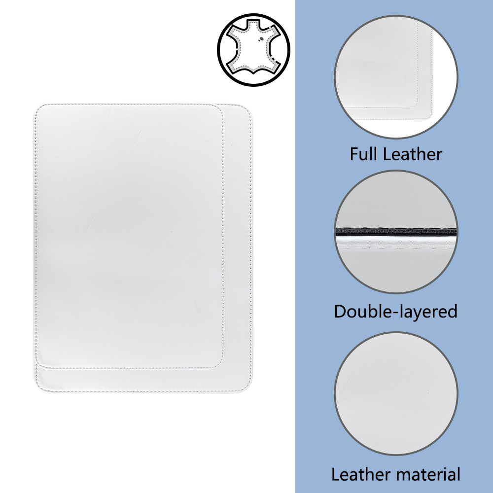 Nuevos productos de sublimación en caliente almohadilla de ratón de cuero anti-deslizante personalizada almohadilla de ratón de escritorio de computadora se puede imprimir LOGO