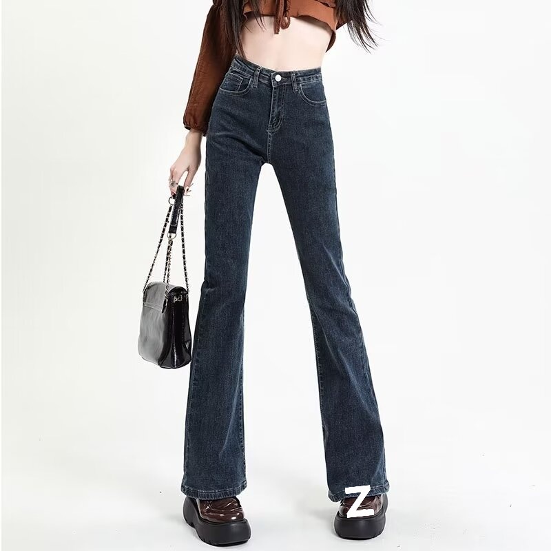 Damen Jeans Schlaghose Mit Hoher Taille Für Eine Schlanke Figur_voghion.com