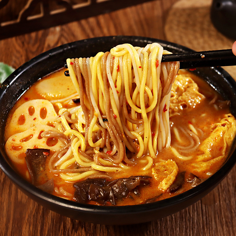 Egg Spicy Noodles 9-Packs, Northeast Sticky Spicy Noodles, Night Snack, Internet Famous Instant Spicy Mix with Colorful Noodles