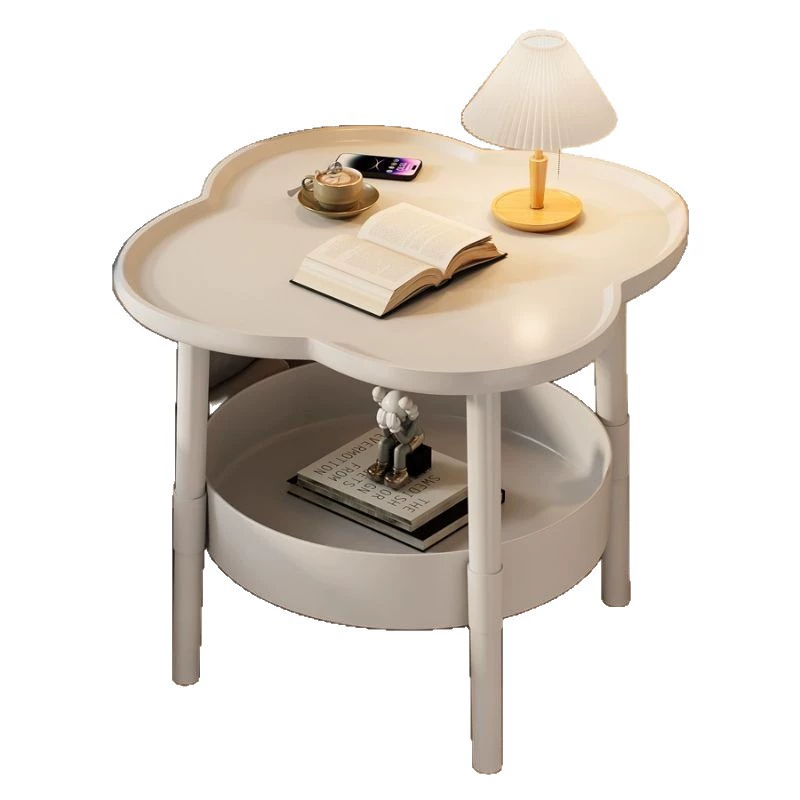 Yunduo coffee table thickened four-leaf clover edge table movable outdoor courtyard multi-function storage storage ornaments
