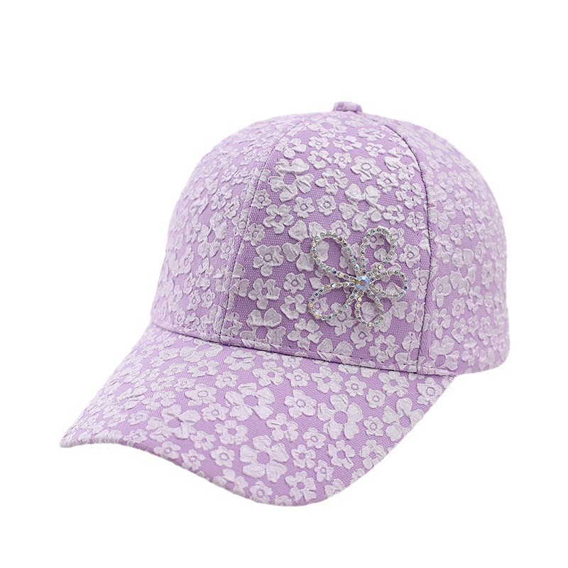 Sombrero primavera y verano moda simple estampado de flores gorra de algodón de alero curvo para hombres deportes al aire libre protector solar sombrilla para el sol