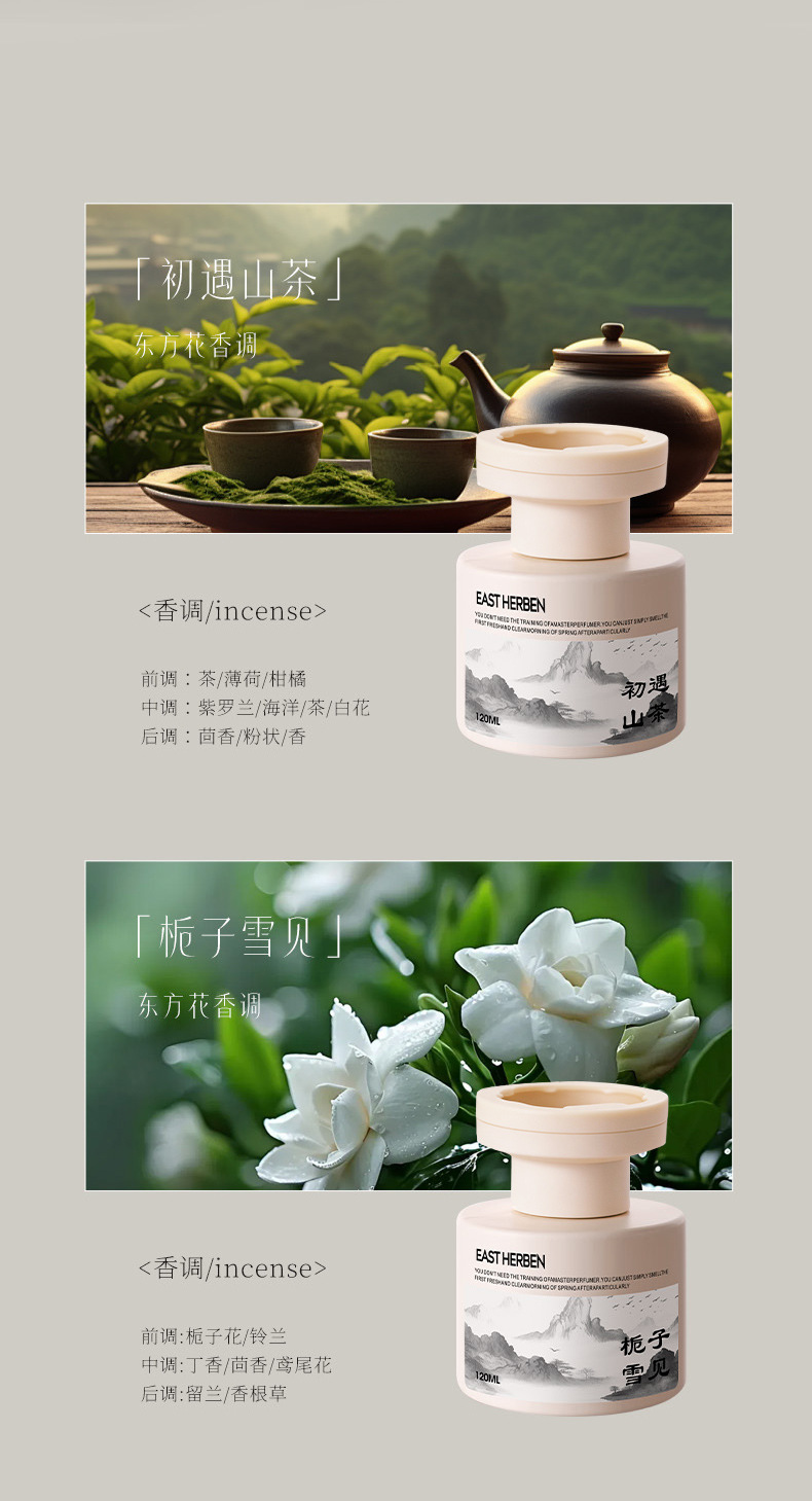 Tiktok's Popular White Tea Car Fragrance, New High-End Car Interior Perfume, Long-Lasting Fragrance, Purifies the Air and Removes Odors