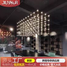 设计师款光立方吊灯复式别墅酒店大厅客厅餐厅售楼处店铺商用灯具