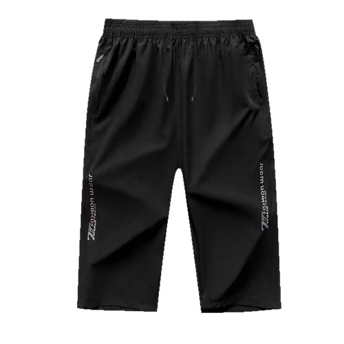 Ice silk capris pants, thin quick-drying casual men's shorts, Dad wears loose and fashionable new big pants