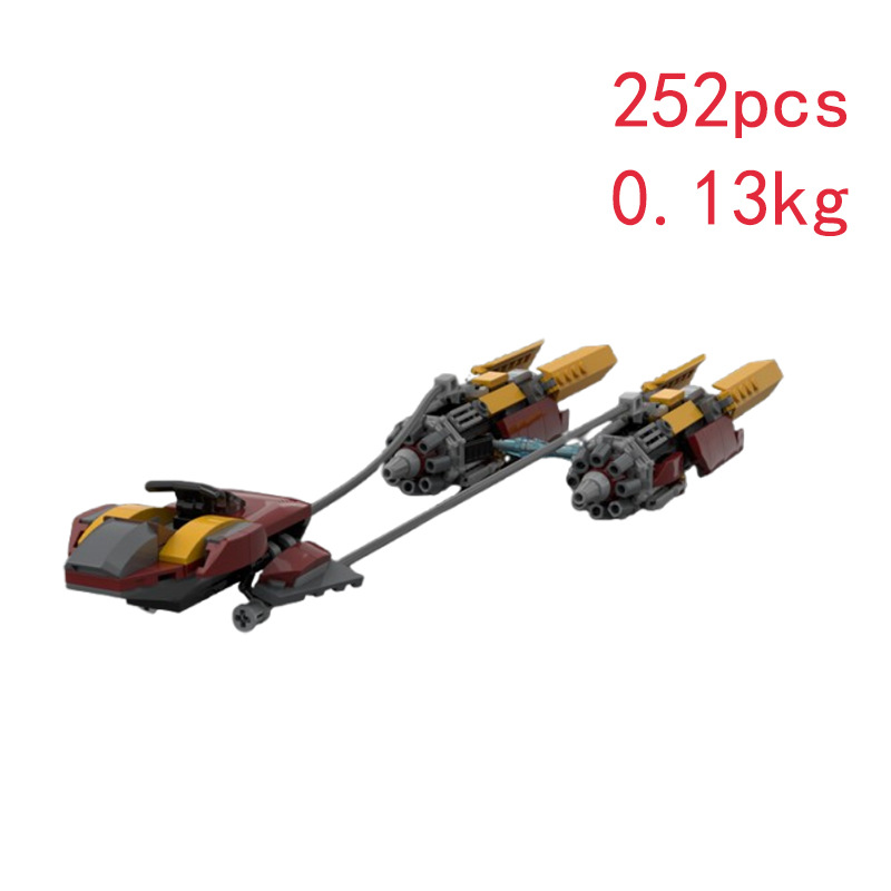 Cross-border Hot-selling In-stock MOC-55858 Small Particle Assembly Building Block Toy Creative Airship Gift Model_voghion.com