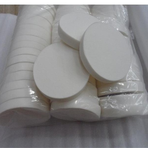 厂家供应圆形磨边乳胶粉扑  一次性小粉饼扑干湿两用  卸妆化妆棉