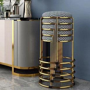 Light Luxury Stool, Fashionable Internet Celebrity Makeup Stool, Home Living Room Dining Table Stool, Modern Simple Round Stool, Lazy Bench, Dropshipping