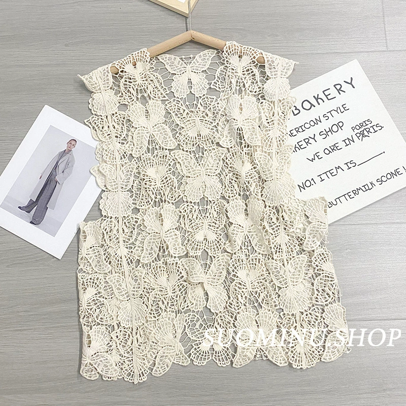 Summer vest sleevless, custom-made, with embroidery