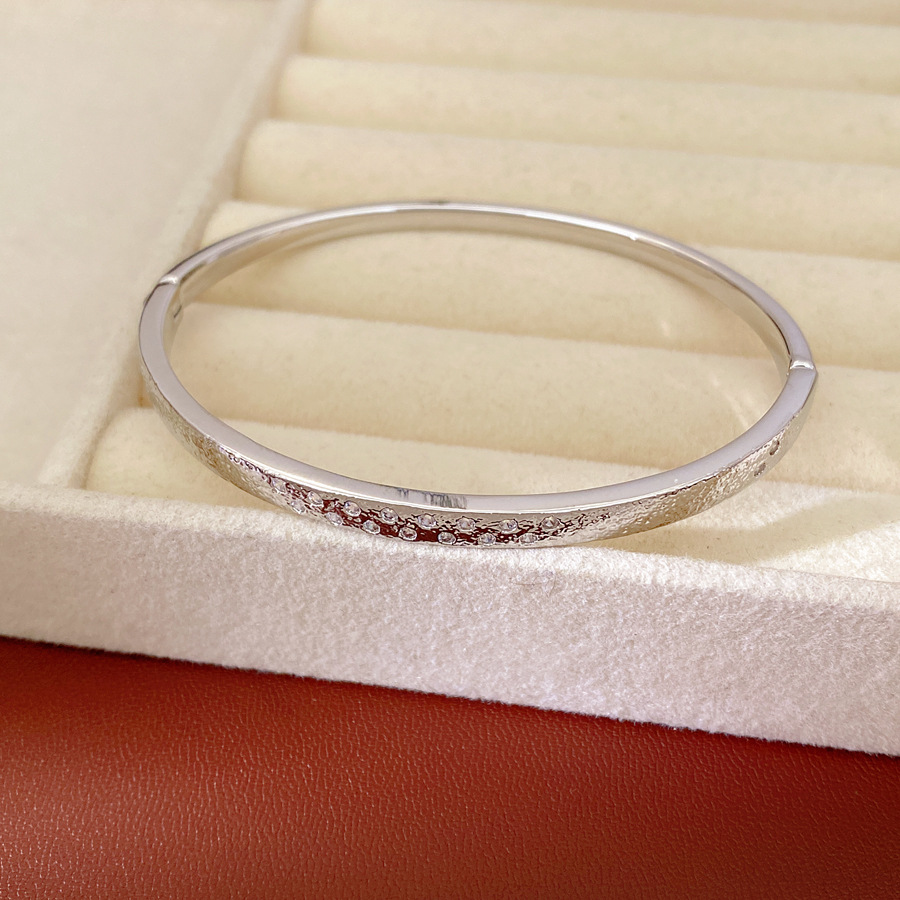18k oro real electro galvanizado piedra plegado pulsera simple temperamento pulsera de moda ligera lujo nicho joyas de alta calidad