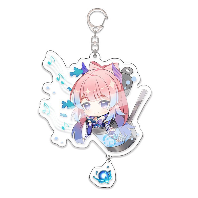 Original Dios juego de dibujos animados llavero acrílico Rayo general Zhong Li Gan Yu Ke Li colgante privado