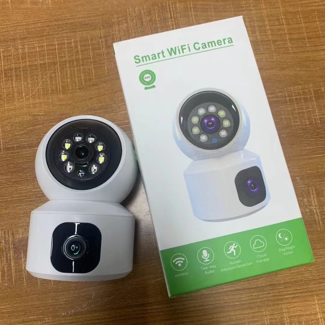 V380双镜头4G高清夜视智能监控摄像头室内家用wifi手机远程监控头