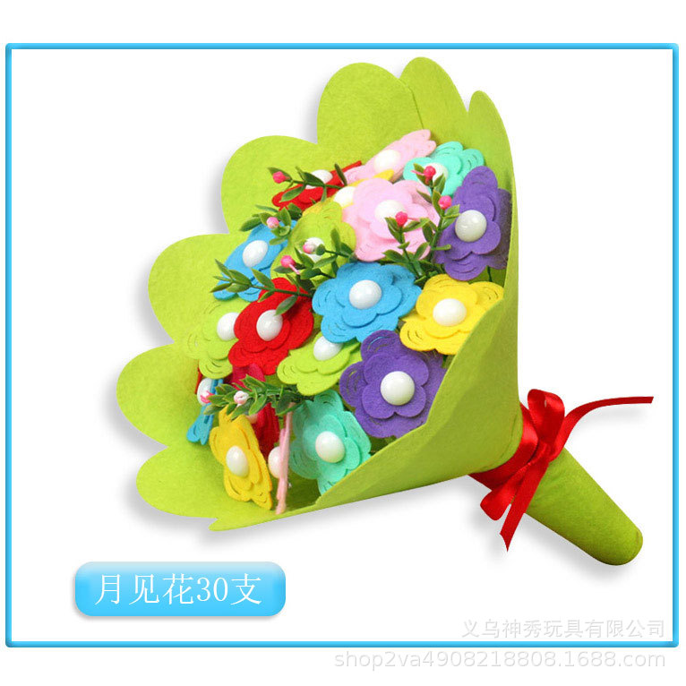 1 ramo adulto regalo Clavel ramo Corte libre no tejido hecho a mano DIY material creativo paquete