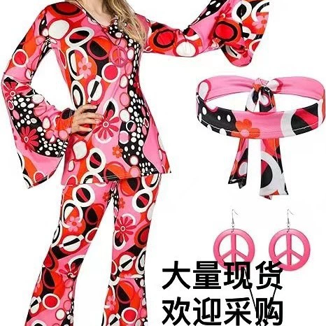 Осенний европейский и американский трансграничный популярный этнический племенный стиль, молочный шелк, спандекс, верхний костюм с принтом, с трубой и длинными рукавами