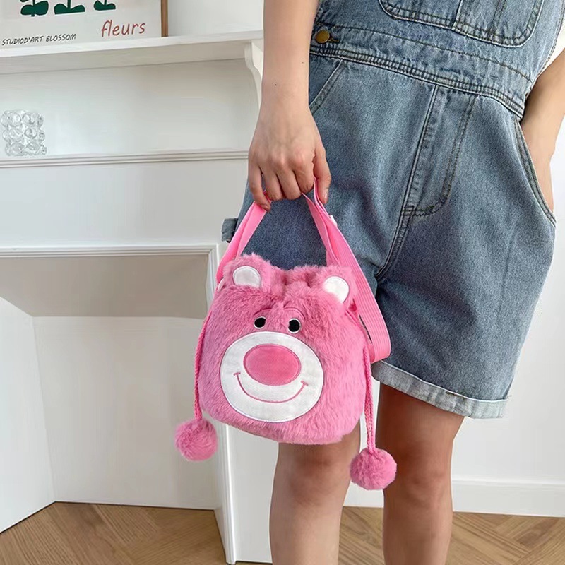 Comercio exterior nueva bolsa de felpa, muñeca, bolso, máquina de agarre, máquina de garras, intercambio de muñecas, muñeca de oso, ciudad de videojuegos, intercambio de mochilas