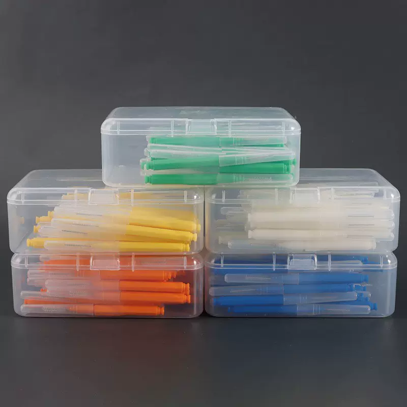 跨境I字型牙缝刷牙间刷矫正牙齿正畸牙刷成人眉毛睫毛刷美甲30支