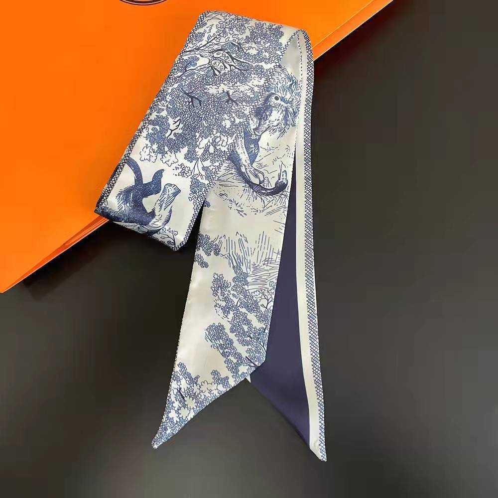 2025 nuevo estilo D bolsa atada bufanda de seda Dai Fei bolsa envuelta asa seda twilly tira larga y estrecha correa correa para el cuello cinta