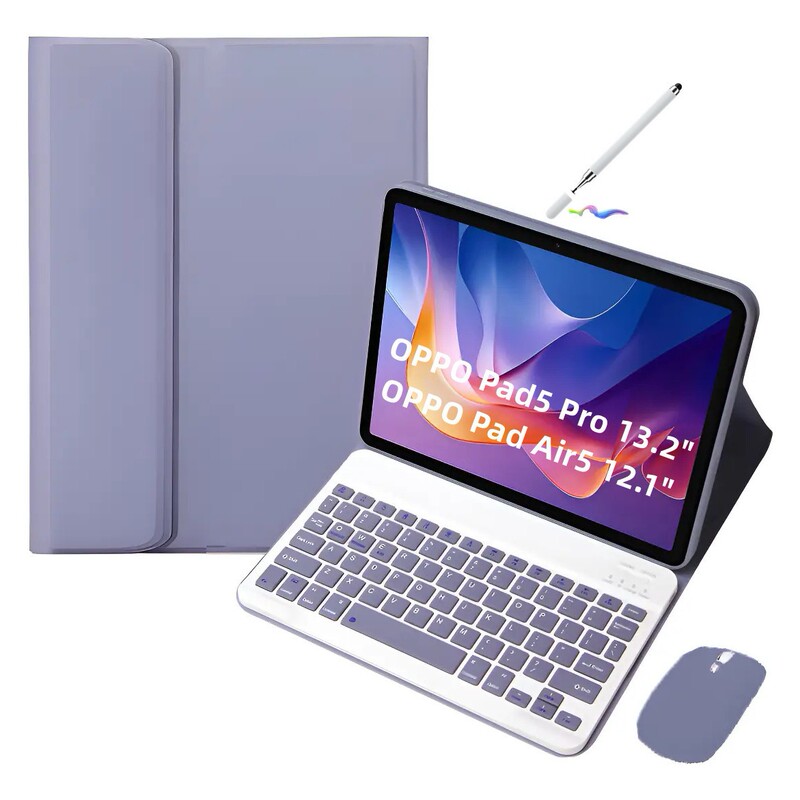 Oppo Pad5Pro Protective Case Pad Air5 Leather Case Bluetooth Keyboard Full Coverage Magnetic Suction Compatible with Spanish Version Oppo Pad5Pro Protective Case Pad Air5 Leather Case Bluetooth Keyboard Full Coverage Magnetic Suction Compatible with Spanish Version