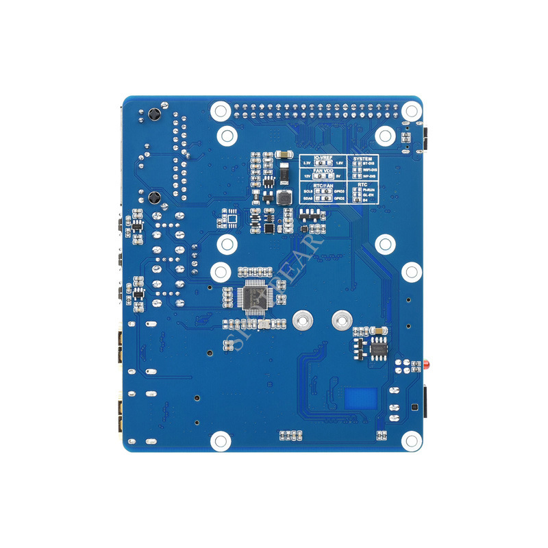 Raspberry Pi CM4 IO expansion board wifi6 dual -mesh port M.2 E Key interface calculation module core board bottom plate