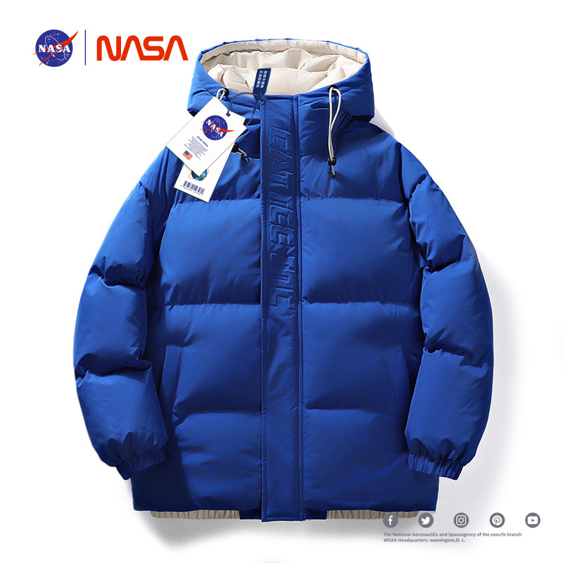 Falso abrigo de dos piezas de algodón acolchado para hombres y mujeres otoño e invierno nuevo cálido a prueba de viento personalizado cuero logo decoración color sólido corto abrigo de algodón acolchado