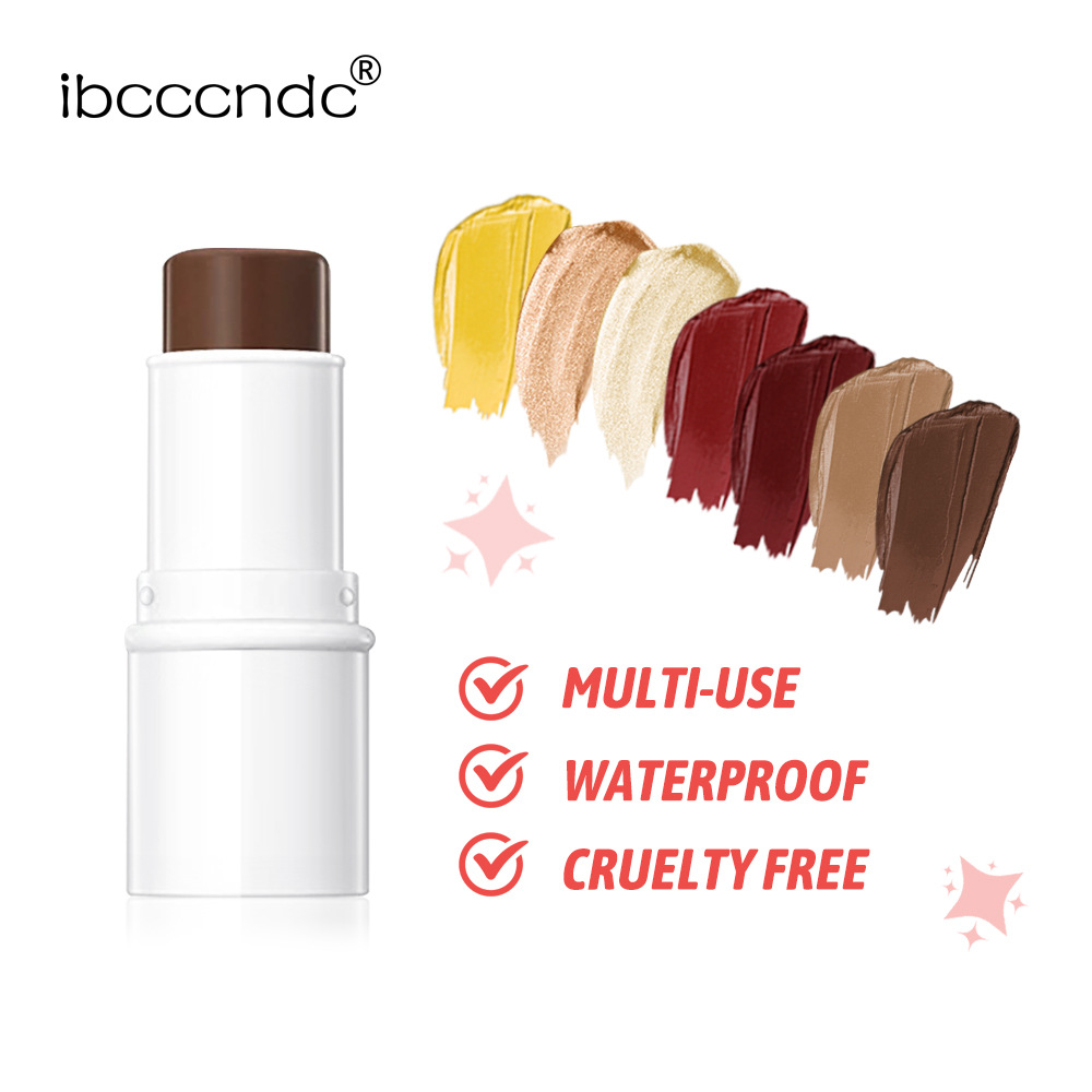 亚马逊爆款多功能化妆棒 立体修容高光腮红胭脂润唇棒 彩色修容棒