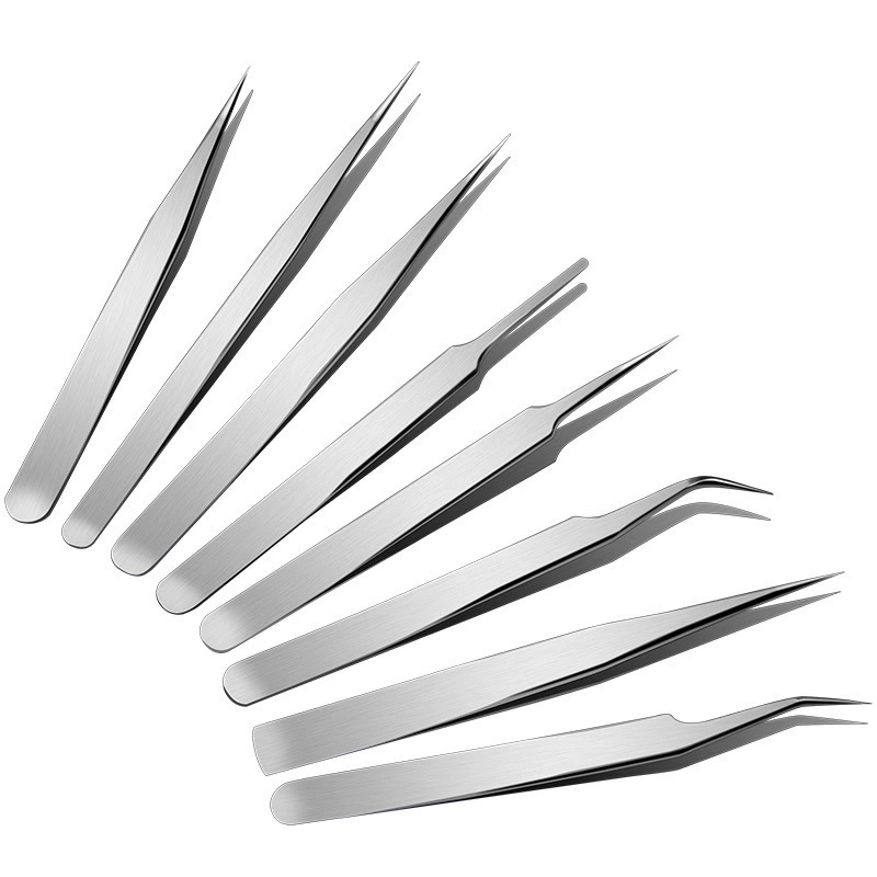 Прямые поставки с фабрики, ремонт электронного устройства, птичье гнездо, сбор волос, ресницы высокой плотности, Прививка, заостренный пинцет, косметический пинцет