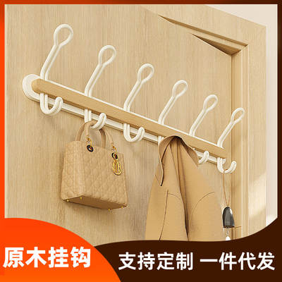 Punch-free Hook Sticky Hook Wrought Iron Log Wall Rack Hanger Living Room Coat Hook Bedroom Door Rear Hook