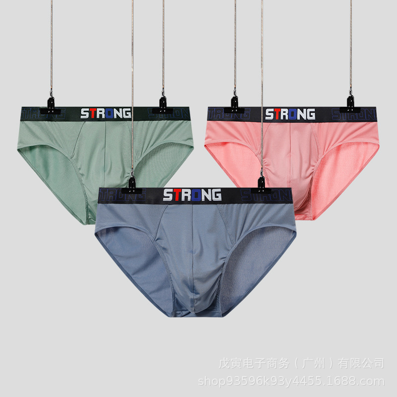 Small wholesale goods in stock man triangle Underwear supermarket Bagged Low-waisted summer Solid Pants One piece On behalf of