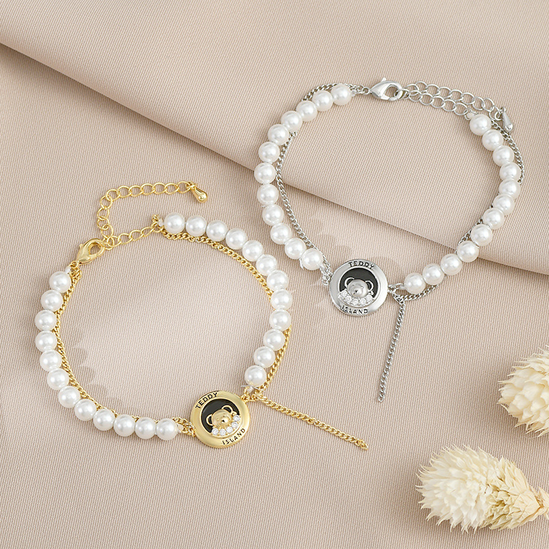 Fashion Bear Copper Beaded Bracelets 1 Piece