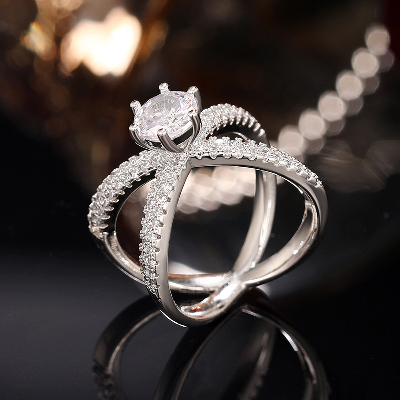 Cao Shi's Light Luxury and Unique Design New for Women's Fashion Personality Cross Style Hot selling Ring_voghion.com
