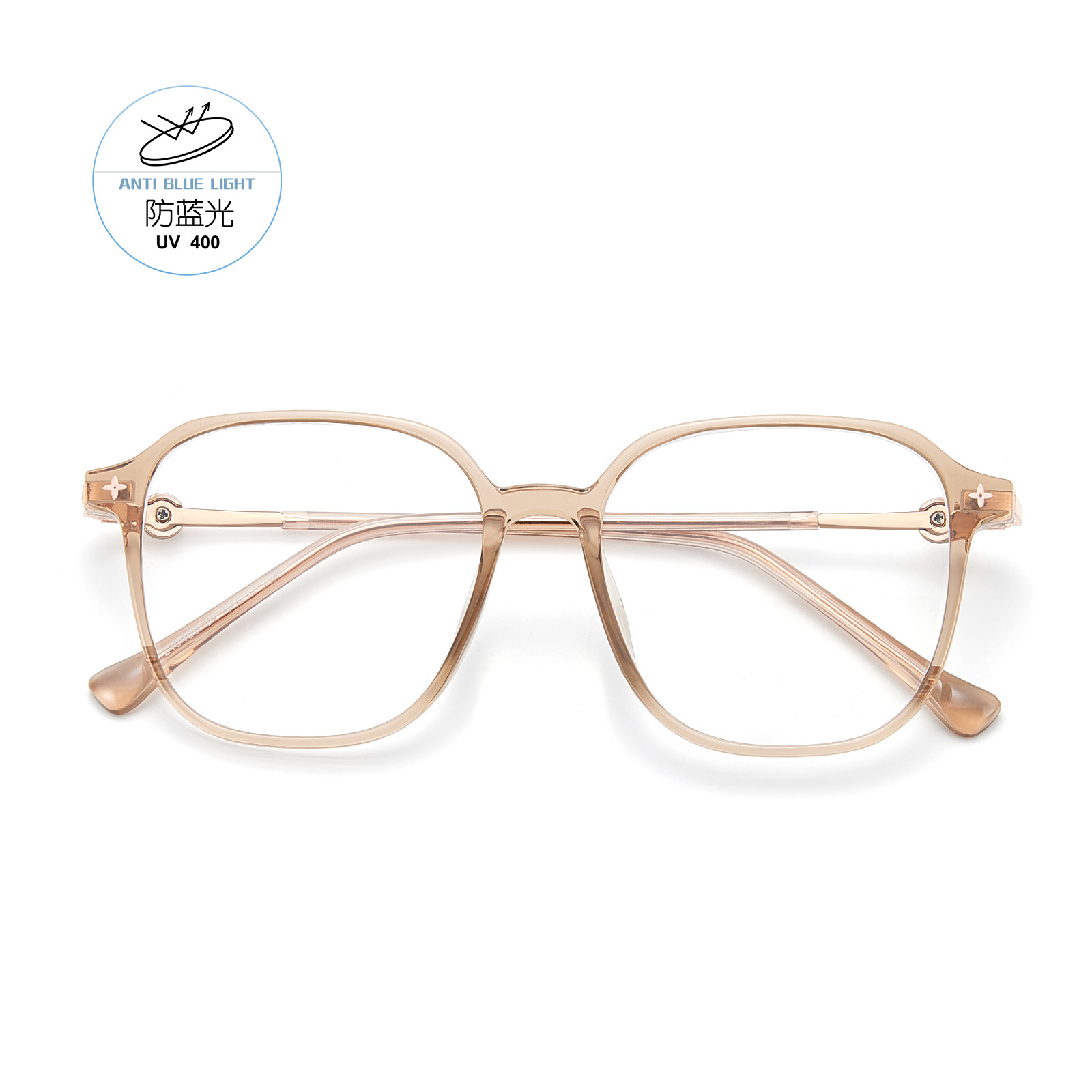 Red net TR retrógrado marco de gafas de cara normal marco de 4 mm de borde ancho de alto nivel anti-luz azul grado de estilo coreano ins