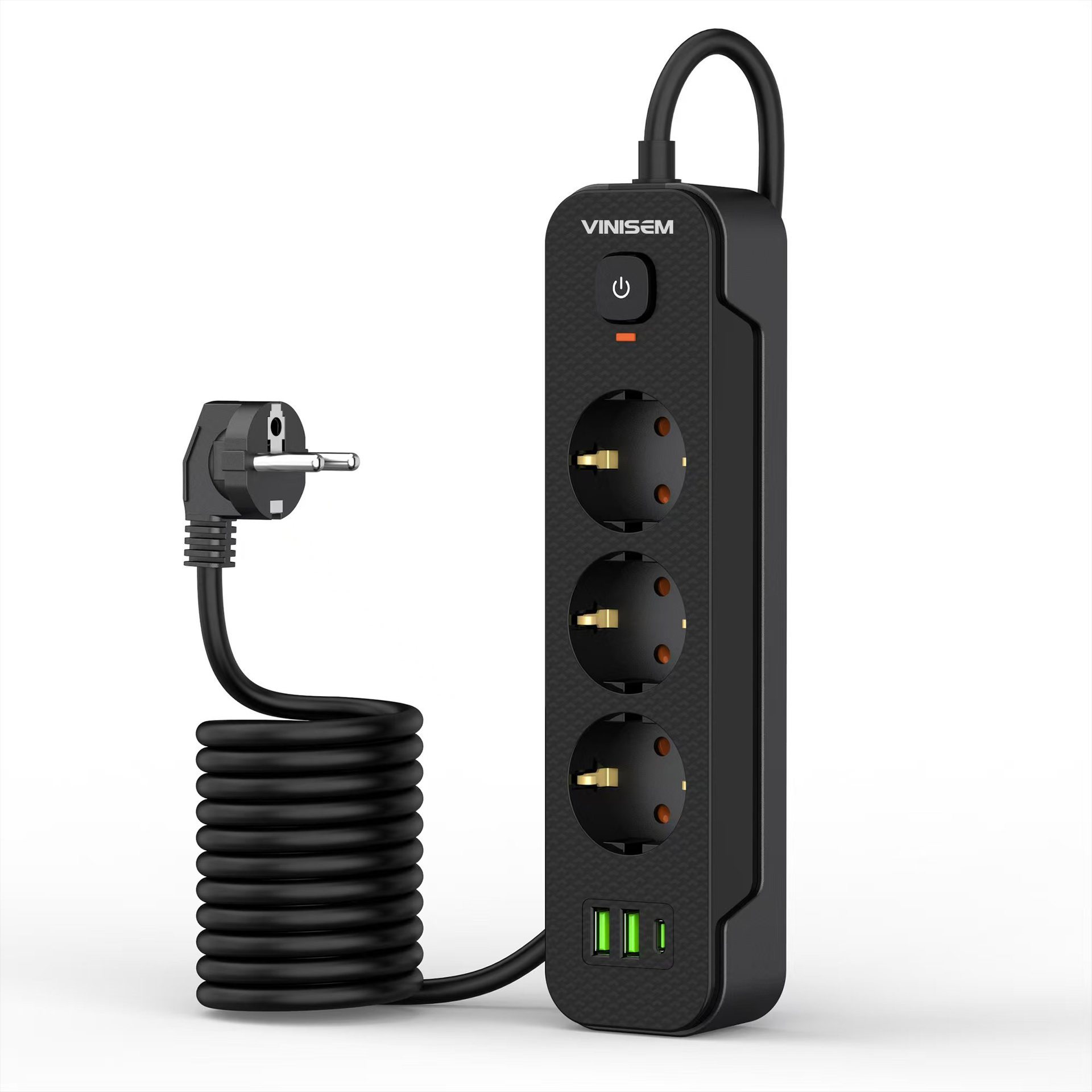 Nuevos productos de la norma europea enchufe de doble fila único enchufe de comercio electrónico transfronterizo con USB tipo C placa de enchufe de ubicación poroso