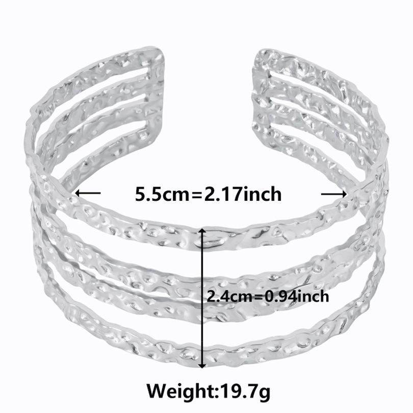 304 Stainless Steel Material Simple Style Solid Color 304 Stainless Steel 18K Gold Plated Bangle In Bulk
