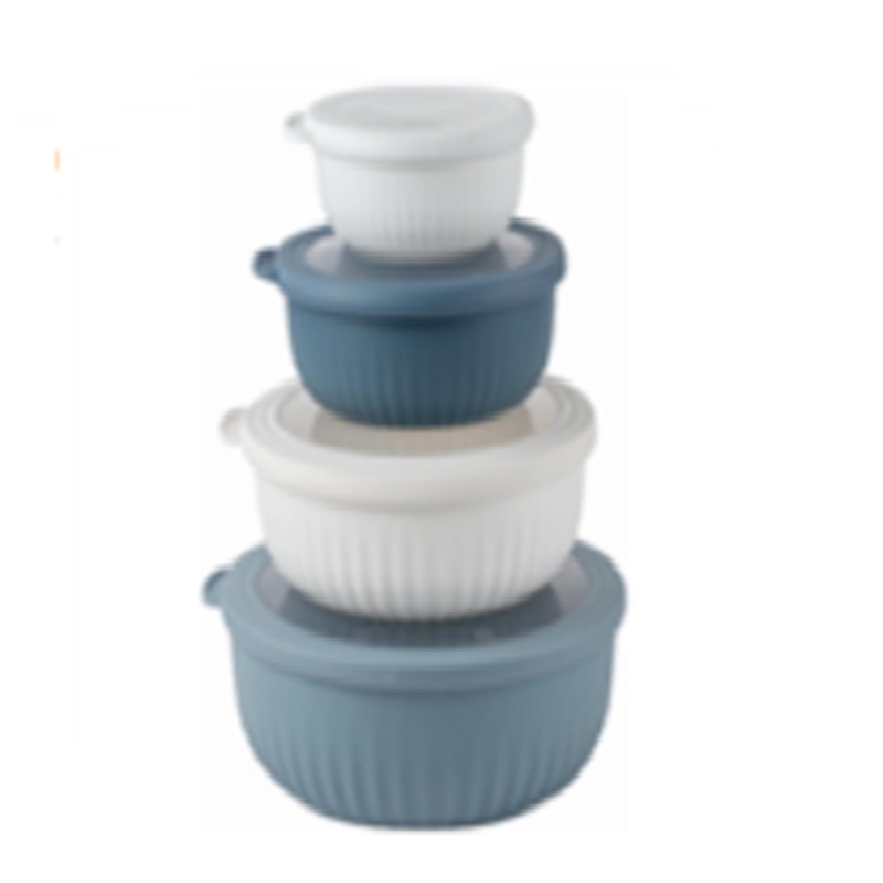 키가 큰 파란색과 흰색 조합 세트