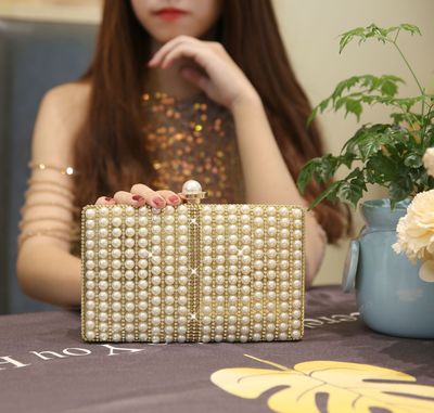 跨境风潮时尚仿珍珠包晚宴包手拿包名媛宴会包手拿包年会包1121