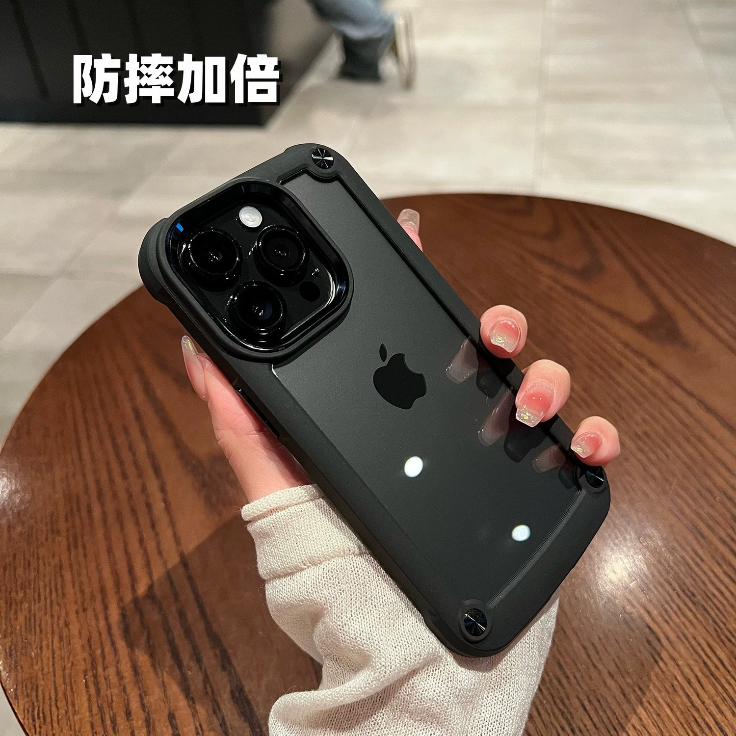 Чехол для iPhone 14/16 Pro совместимый, прозрачный мягкий корпус, металлическое кольцо для камеры, повышенная толщина, защита от падений