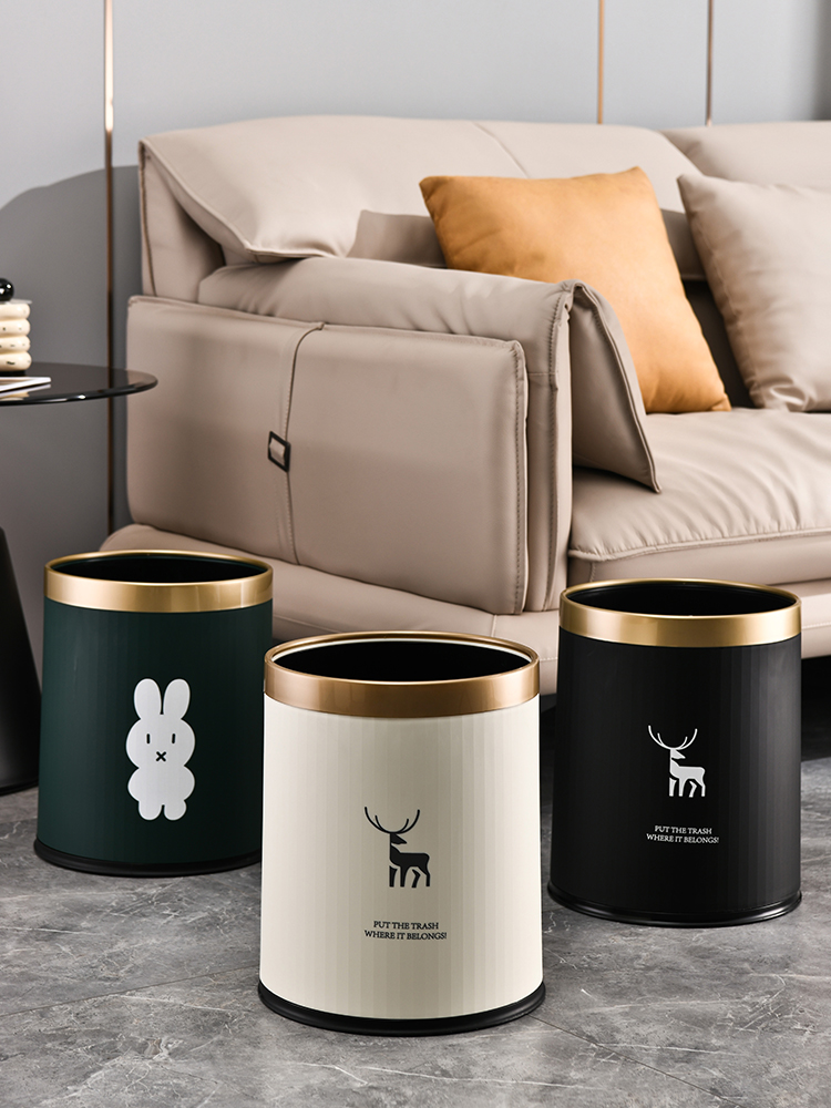 新款家用垃圾桶客厅酒店厨房卫生间厕所高颜值轻奢高档大号大容量