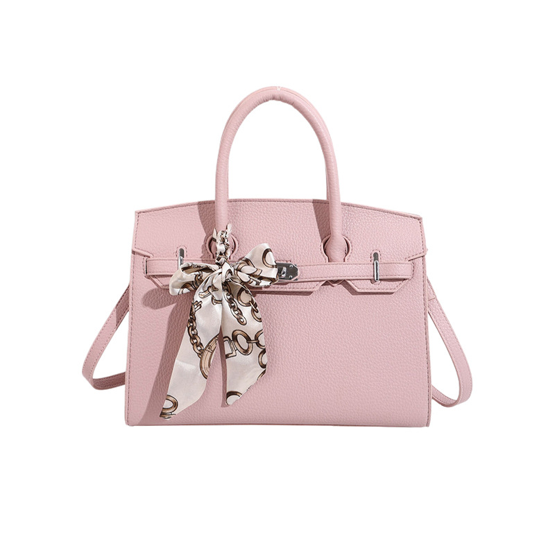 Bolso transfronterizo 2024 nueva tendencia de gran capacidad popular bolso platino patrón de lichi temperamento mensajero bolso femenino