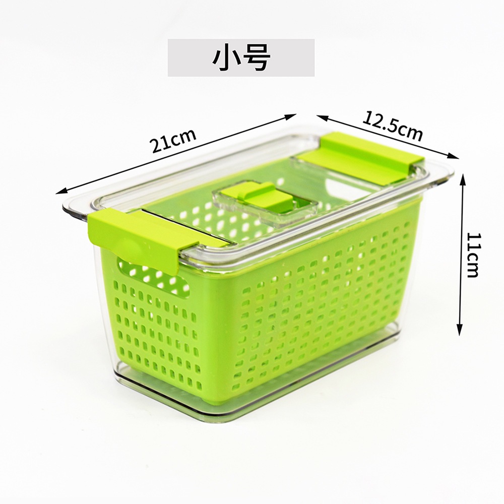Caja de almacenamiento para refrigerador de cocina de plástico fresco doméstico de gran capacidad de almacenamiento transparente de artefactos mágicos con cubierta para caja de grado alimenticio
