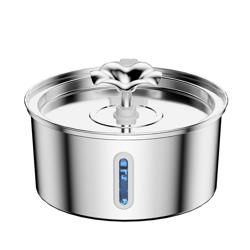 Explosiones transfronterizas 3.2L bebedor de acero inoxidable para mascotas alimentador automático para gatos bebedor de mascotas para perros y gatos tazón