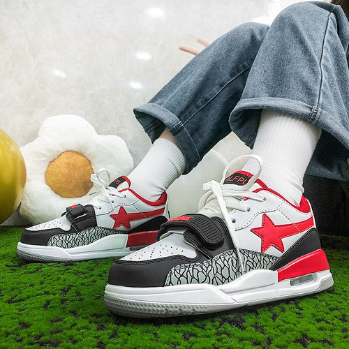 New Style National Trend Versatile Couple Air Cushion Casual Shoes for Men and Women, Fashion Hong Kong Style Ins Super Hot Student Shoes for Girls and Boys