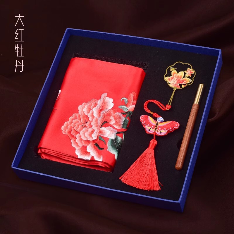 帝选蜀绣围巾刺绣丝巾中国特色礼物送老外的成都纪念品中国风礼品|undefined