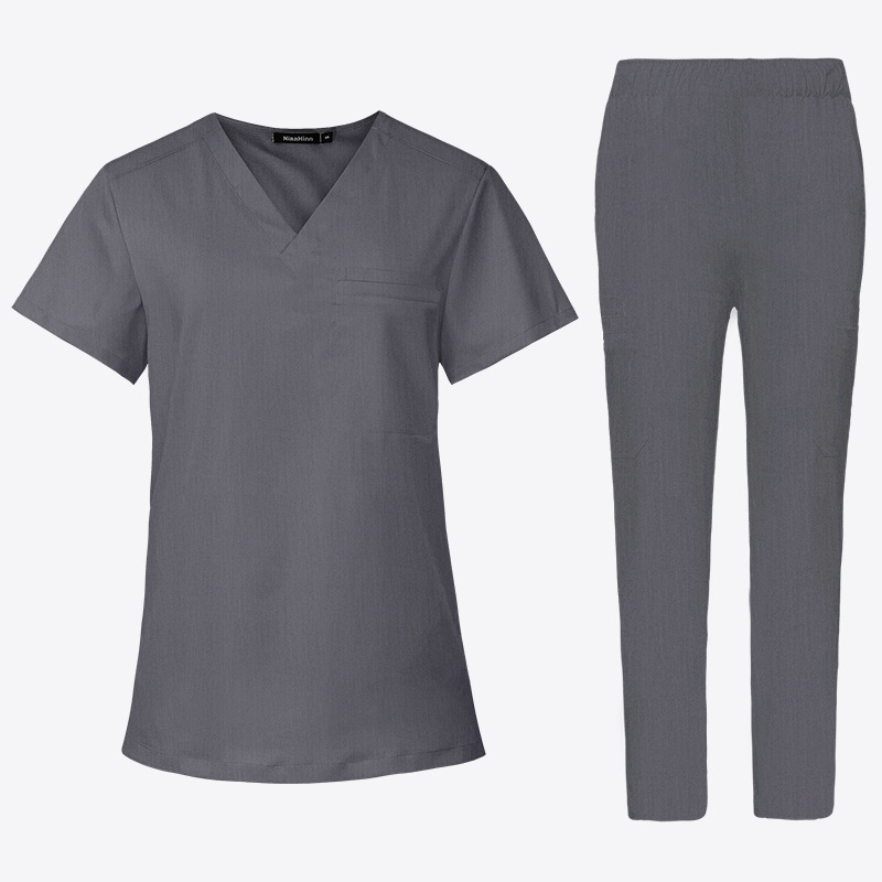 半袖医師看護師ペット歯科口腔作業服看護服手洗い服手術室ブラシ手服女|undefined