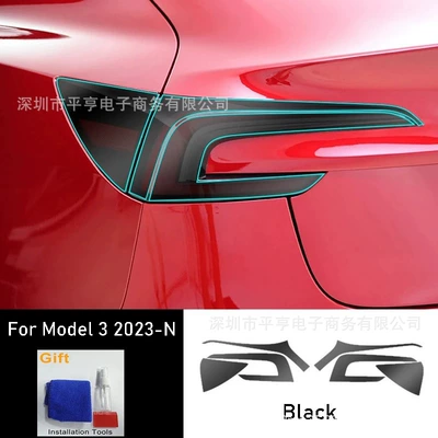 high light transmittance tail light – Car headlight protective film - taillight-film-blackened-model-23-24-model-3