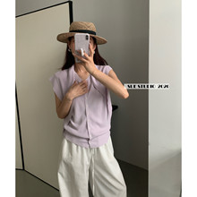 SUE STUDIO-ϵ�ٴ����д�ɫ����Բ�쵥�ſ���֯����(������)37596