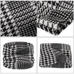 2021 Autumn and Winter European and American Style New Houndstooth Jacquard Knitted Neck Scarf for Men and Women Cycling Windproof Pullover Neck Scarf