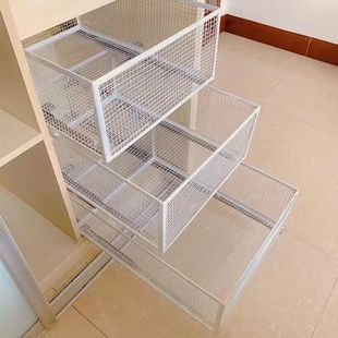 Storage Drawer Pull Basket Grid Basket Cabinet Drawer Type Iron Basket DIY Kitchen Push-Pull