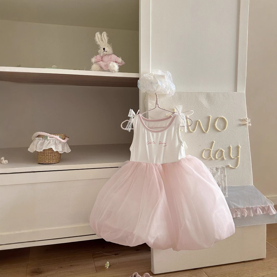 Girls' Dress Summer New Style Children's Princess Dress Tutu Skirt Mesh Skirt Birthday Dress Children's Clothing