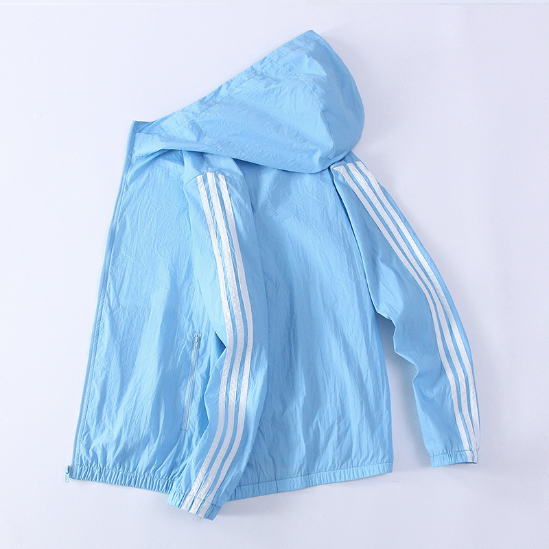 Sun protection clothing for men and women, ultra-thin, breathable, ice silk trench coat, outdoor shirt, fishing suit, UV protection, summer skin windbreaker