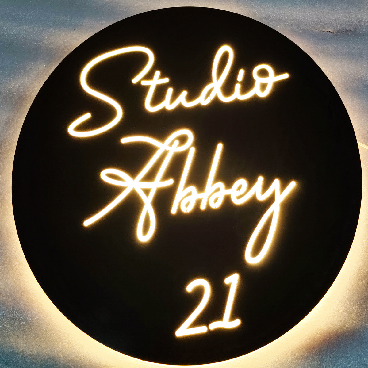 外贸工厂镂空灯箱LED不锈钢背打光发光字钛金水晶底门头广告招牌