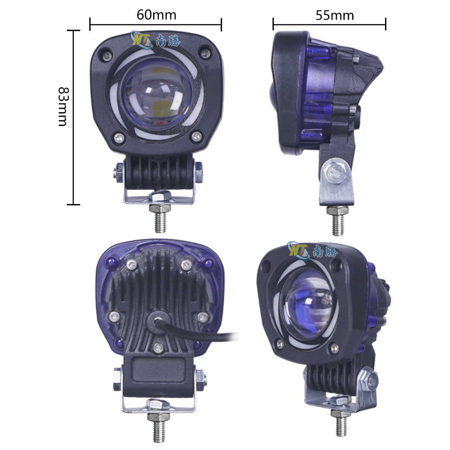 Motorcycle electric light bulb Angel Eye diafragma con flash transformado light bulb amarillo y blanco bicolor